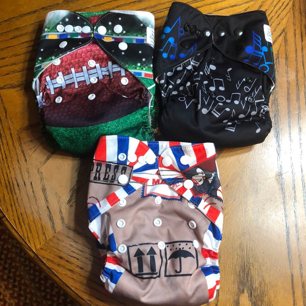 Fluffy Penguin cloth diapers